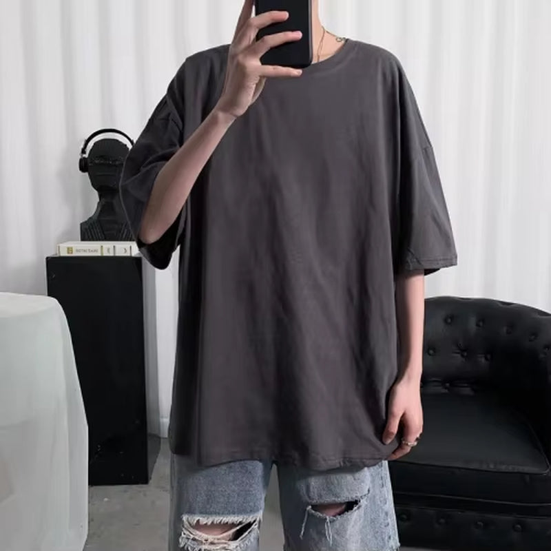 Camiseta Oversize Lisa Hombre – Fitness, Gimnasio y Moda Streetwear Casual