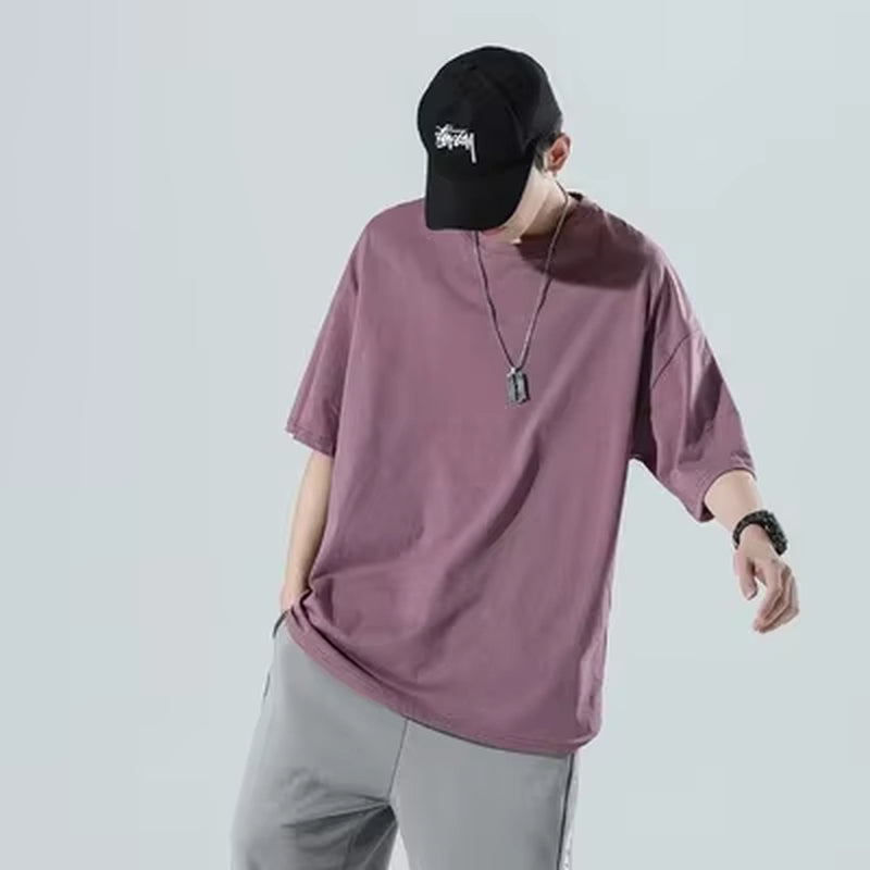 Camiseta Oversize Lisa Hombre – Fitness, Gimnasio y Moda Streetwear Casual