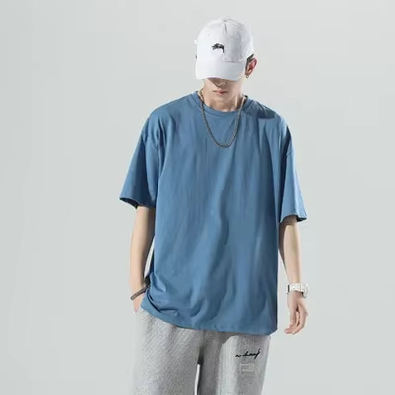 Camiseta Oversize Lisa Hombre – Fitness, Gimnasio y Moda Streetwear Casual