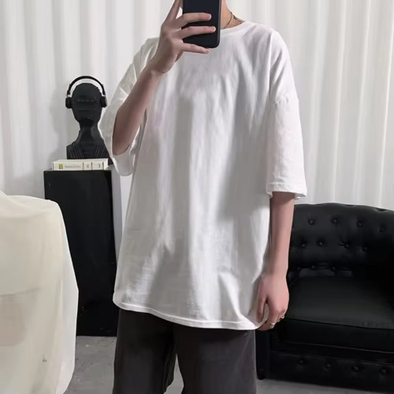 Camiseta Oversize Lisa Hombre – Fitness, Gimnasio y Moda Streetwear Casual