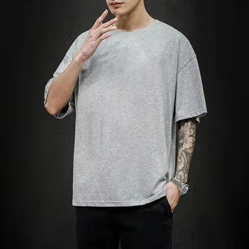 Camiseta Oversize Lisa Hombre – Fitness, Gimnasio y Moda Streetwear Casual