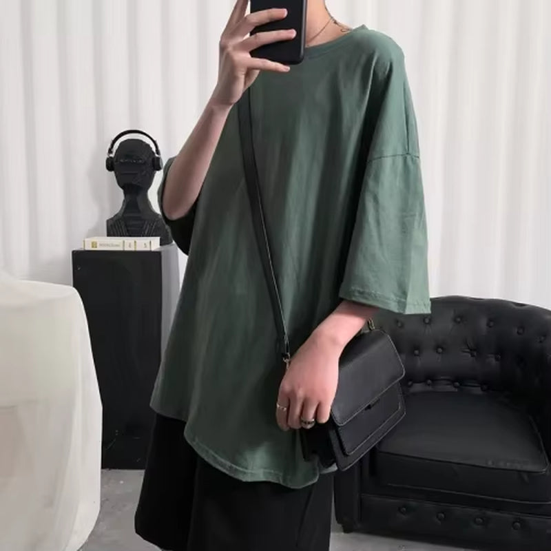 Camiseta Oversize Lisa Hombre – Fitness, Gimnasio y Moda Streetwear Casual