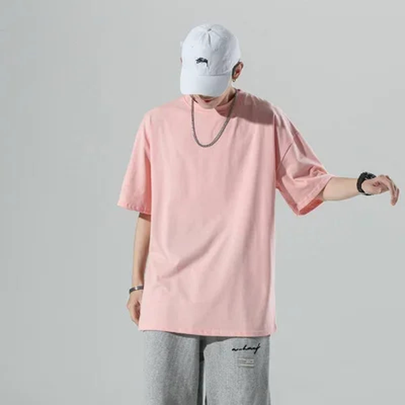 Camiseta Oversize Lisa Hombre – Fitness, Gimnasio y Moda Streetwear Casual