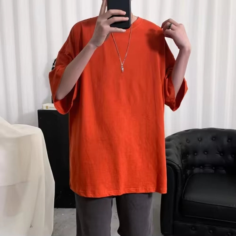 Camiseta Oversize Lisa Hombre – Fitness, Gimnasio y Moda Streetwear Casual