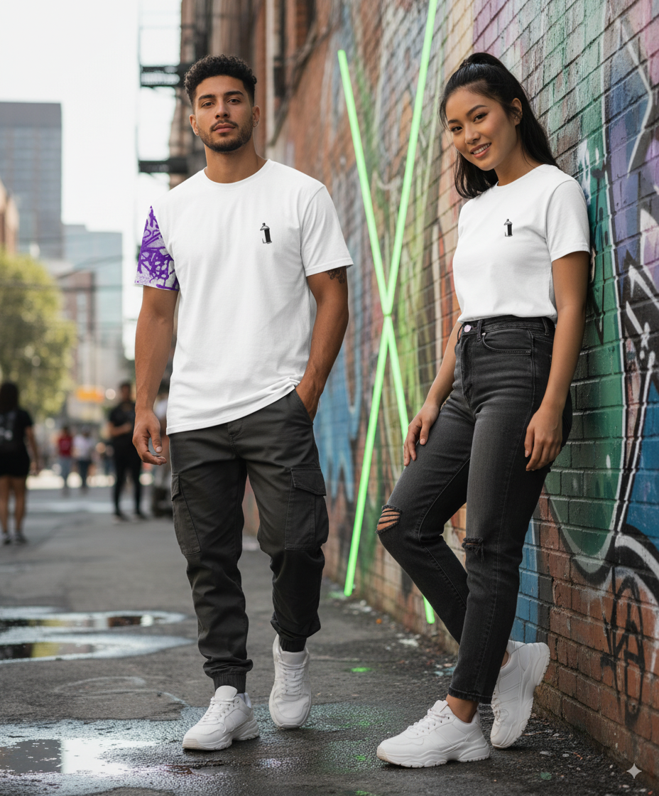 Camiseta Kiness Street - Blanca